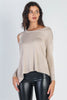 UNIQ Cold Shoulder Long Sleeve Knit Top