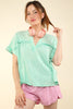 VERY J Nochted Short Sleeve Washed T-Shirt