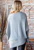 First Love Full Size Asymmetrical Hem Dolman Sleeve Sweater