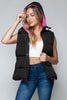 Snobbish Snap and Zip Closure Hooded Vest