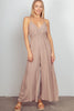 VERY J Sleeveless Ruched Wide Leg Jumpsuit