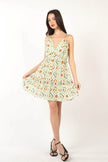 VERY J Floral Back Smocked Ruffled Mini Dress