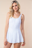 White Birch Sleeveless Performance Knit Swim Dress