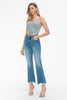 bytos Raw Hem Distressed Mid Rise Crop Jeans