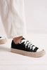 Beast Fashion Lace Up Woven Espadrille Sole Sneakers