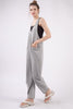 VERY J  Plunge Sleeveless Jumpsuit with Pockets