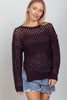 VERY J Openwork Slit Knit Cover Up