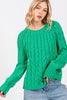 SAGE + FIG Cable-Knit Long Sleeve Sweater