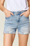 Judy Blue Full Size High Waist Rolled Denim Shorts