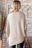 First Love Full Size Asymmetrical Hem Dolman Sleeve Sweater