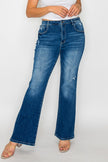 bytos Full Size High Rise Bootcut Jeans with Pockets