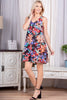 Heimish Full Size Floral V-Neck Mini Tank Dress
