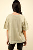 VERY J Round Neck Exposed Seam Slit T-Shirt