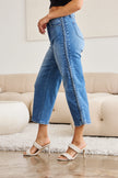 Judy Blue Full Size Braid Side Detail Wide Leg Jeans