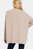 Zenana V-Neck Side Slit High-Low Sweater