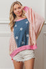 BiBi Stars and Stripes Round Neck Long Sleeve Top