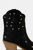 Beast Fashion Faux Leather Star-Shaped Cutouts Point Toe Boots