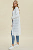 Double Take Full Size Open Front Longline Cardigan