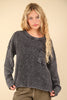 VERY J Mineral Washed Exposed Seam Sweater